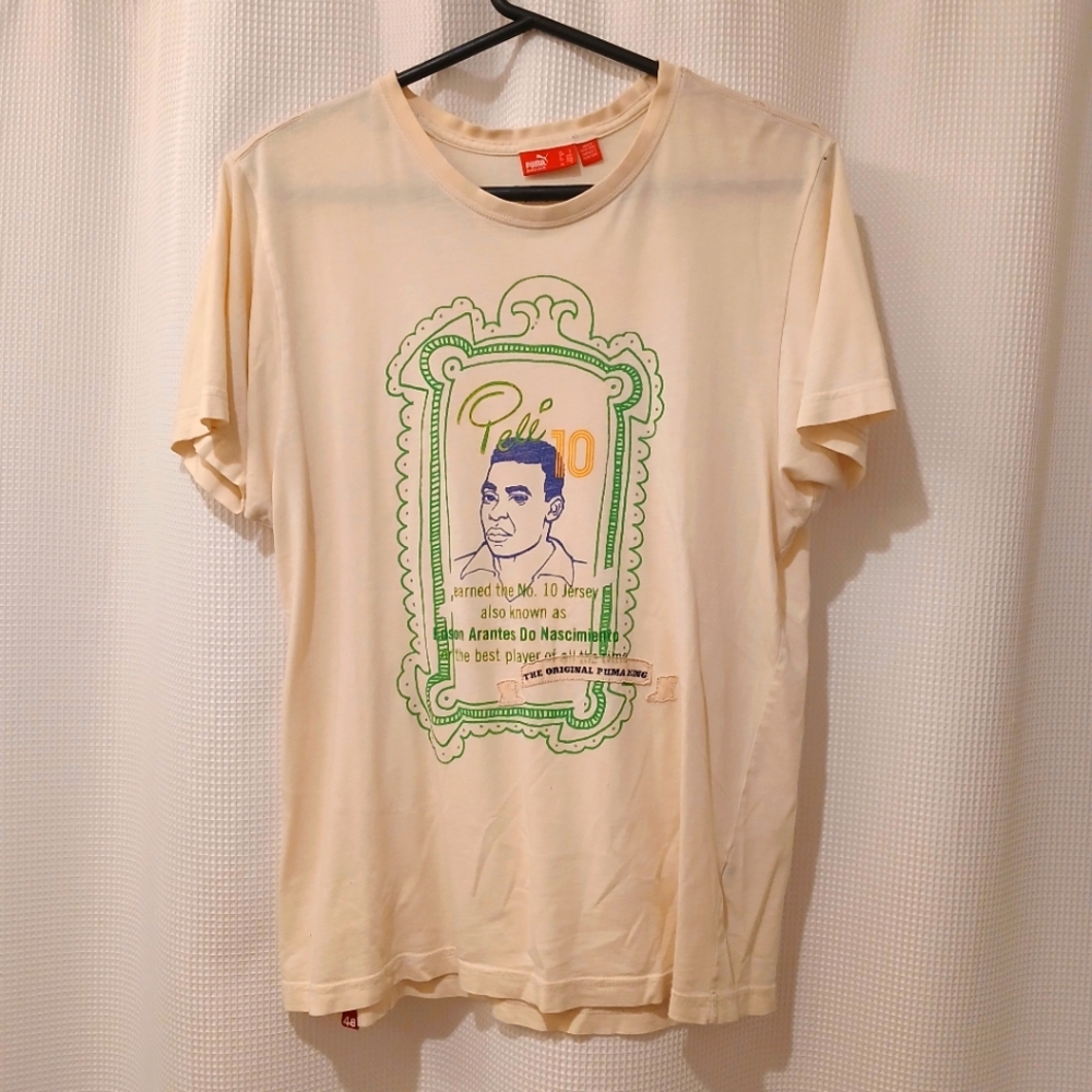 RARE Vintage PUMA Pele T-Shirt Size Small